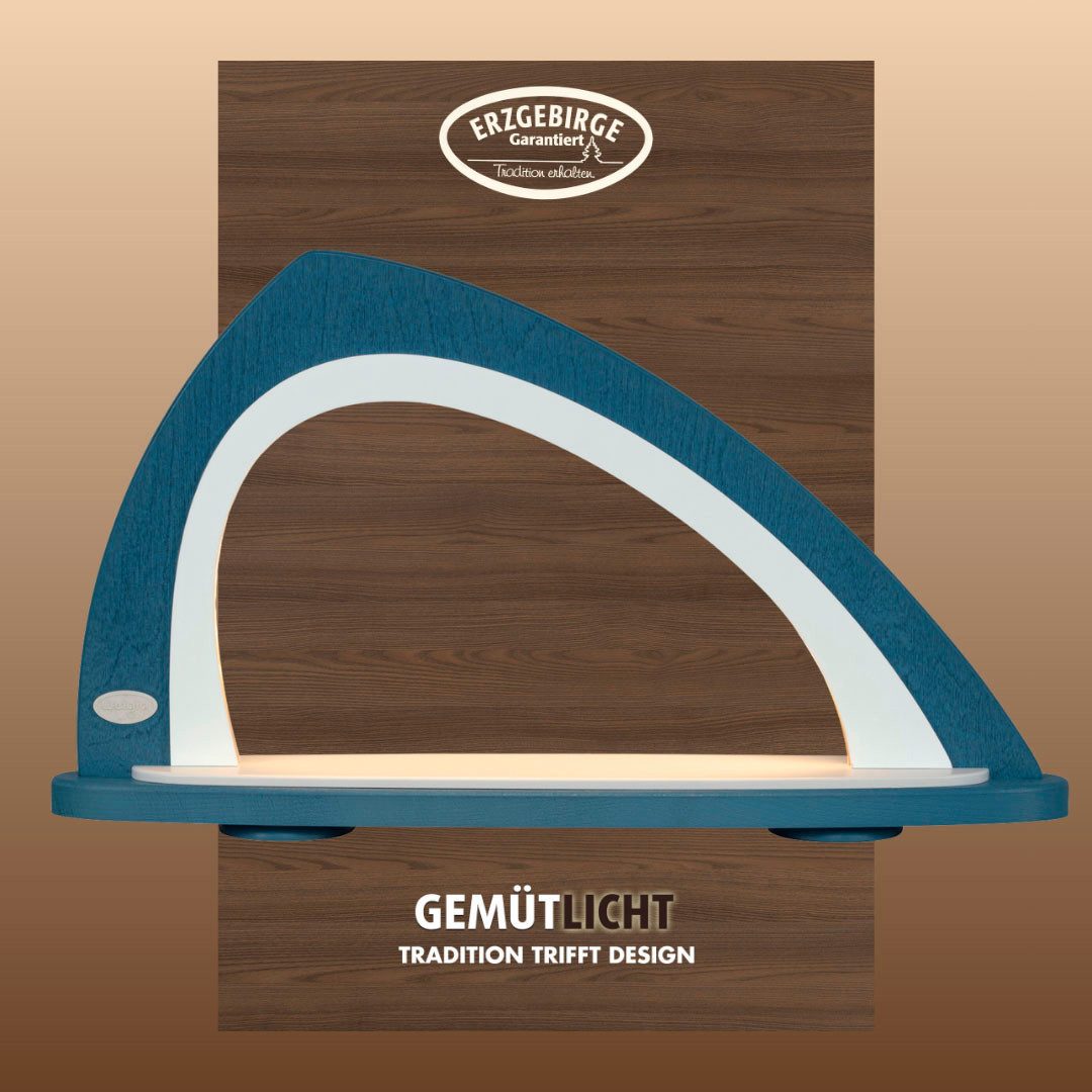 Weigla LED Schwibbogen Weihnachtsdeko, Made in Germany (1-tlg), Leerbogen zum Selbstbestücken, asymmetrisch