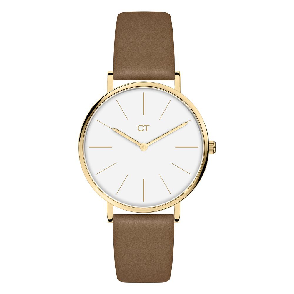 Verpackt schönen Armbanduhr, Logo-Prägung einer Geschenkbox roségoldener Quarzuhr TIME COOL mit weißen in