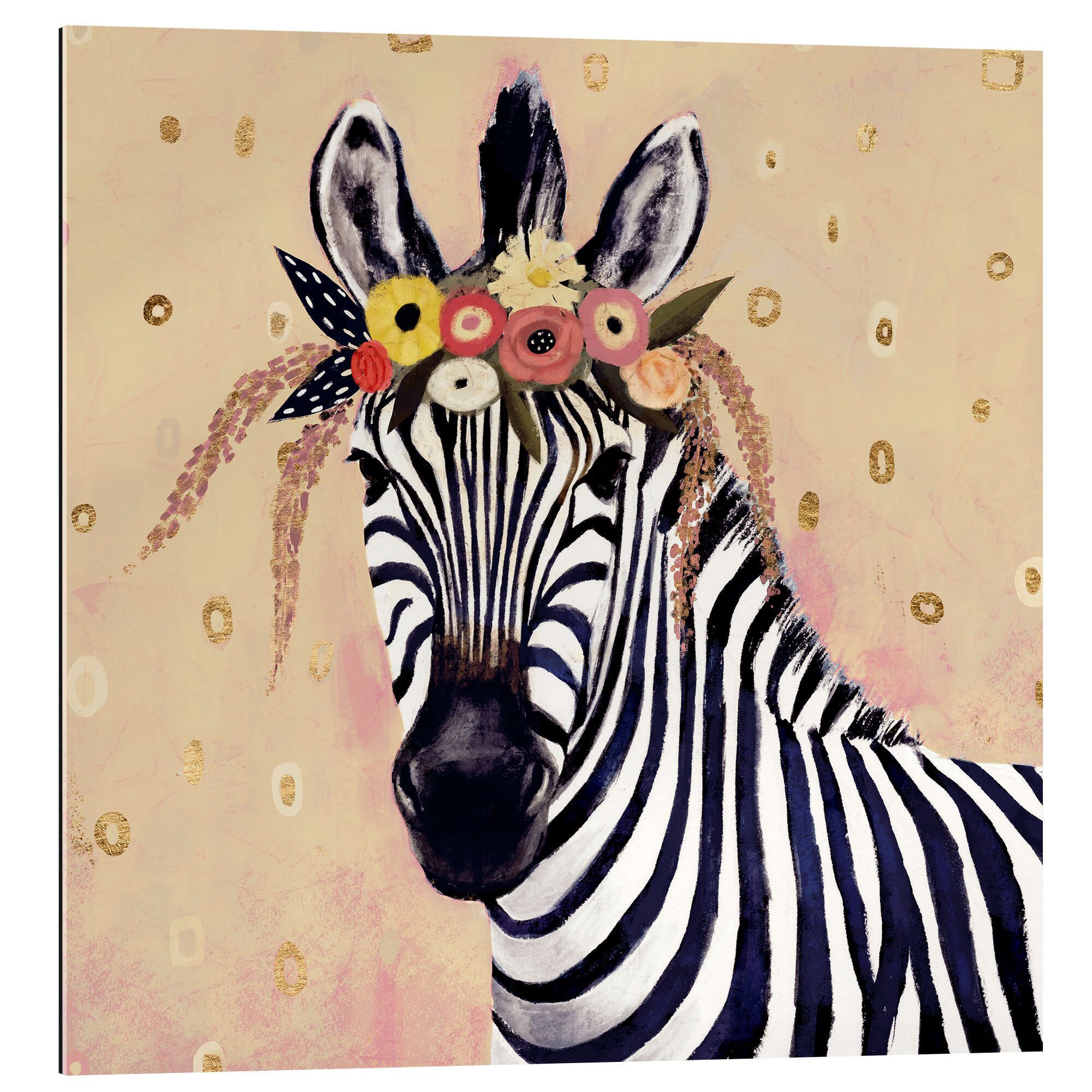 Posterlounge XXL-Wandbild Victoria Borges, Klimt Zebra, Jugendzimmer Kindermotive