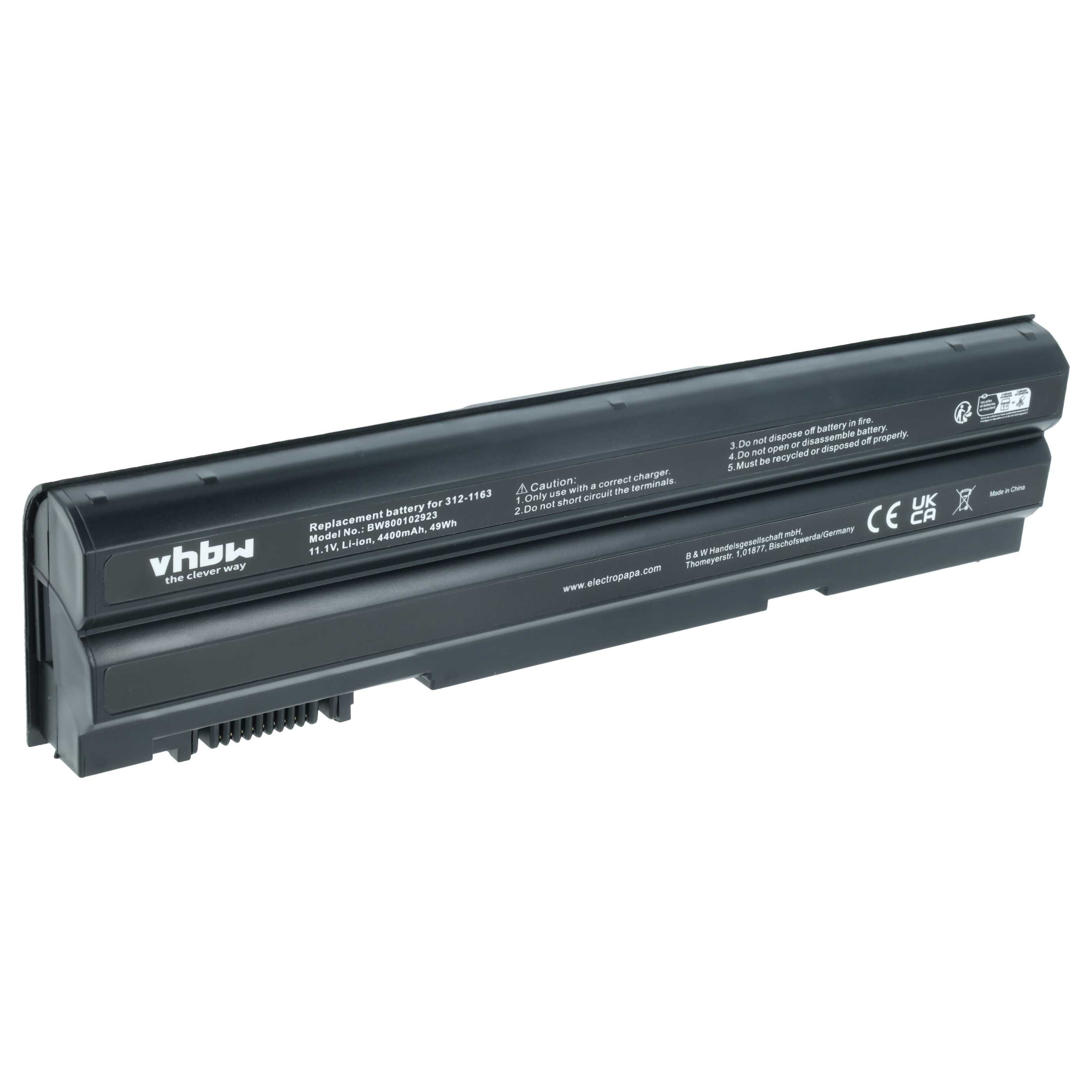 vhbw Akku passend für Dell Latitude E6440, E6420 XFR, E6430 ATG, E6430, Laptop-Akku Akku Li-Ion 4400 mAh (11,1 V, 1 St), Leistungsfähiger Austausch-Akku für Notebook, Wiederaufladbar, Jede