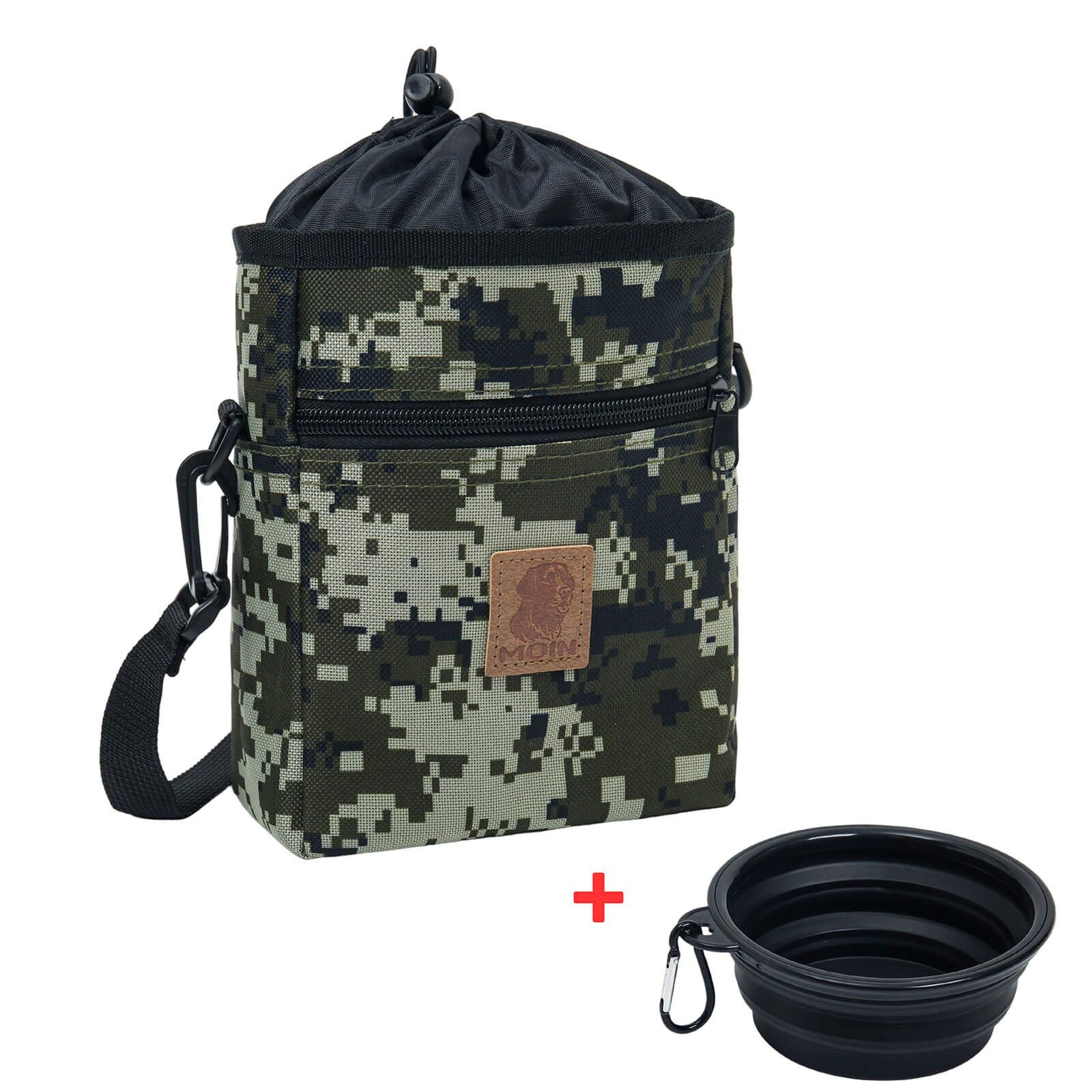 Leoberg Umhängetasche 903000, Leckerli-Tasche mit Reisenapf - Futterbeutel Hund Leckerlibeutel Napf