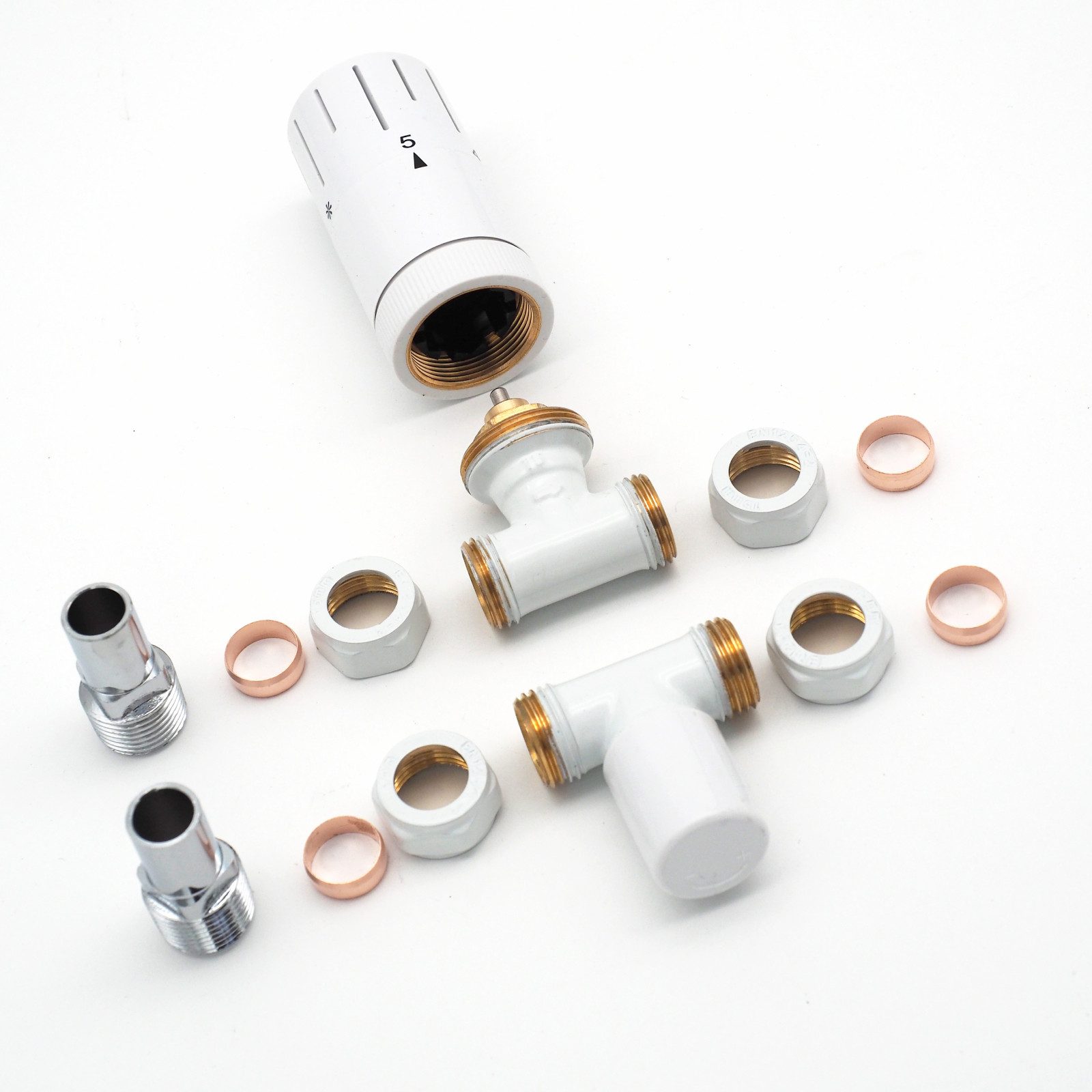 WITEN&NOCK Heizkörperthermostat VentileThermostatventile Set 1/2'' für Heizung Seitenanschluss