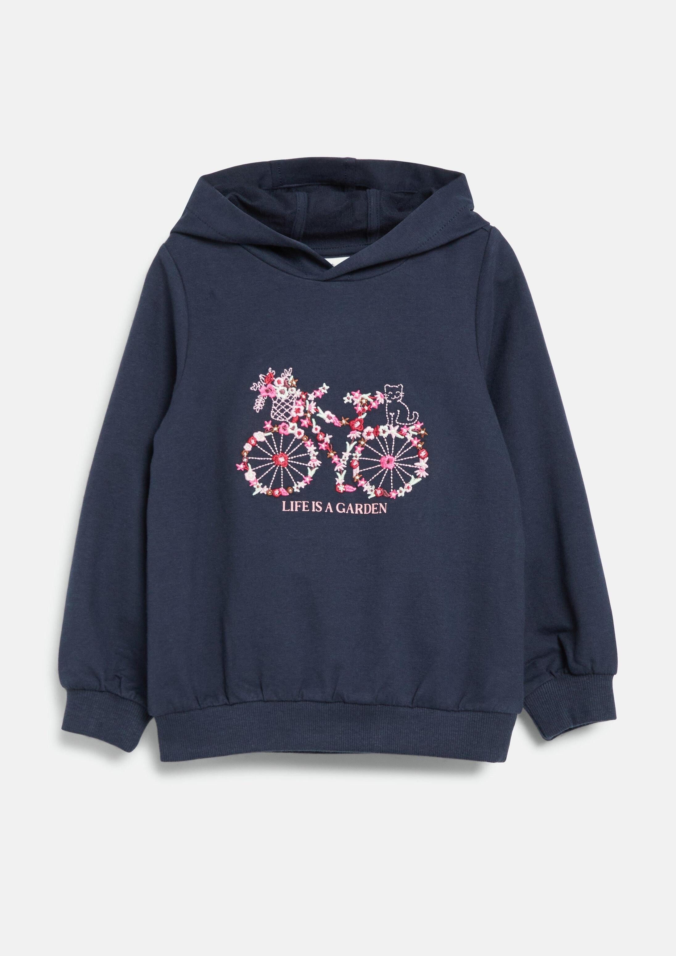 s.Oliver Sweatshirt Sweatshirt Hoodie mit Stickerei