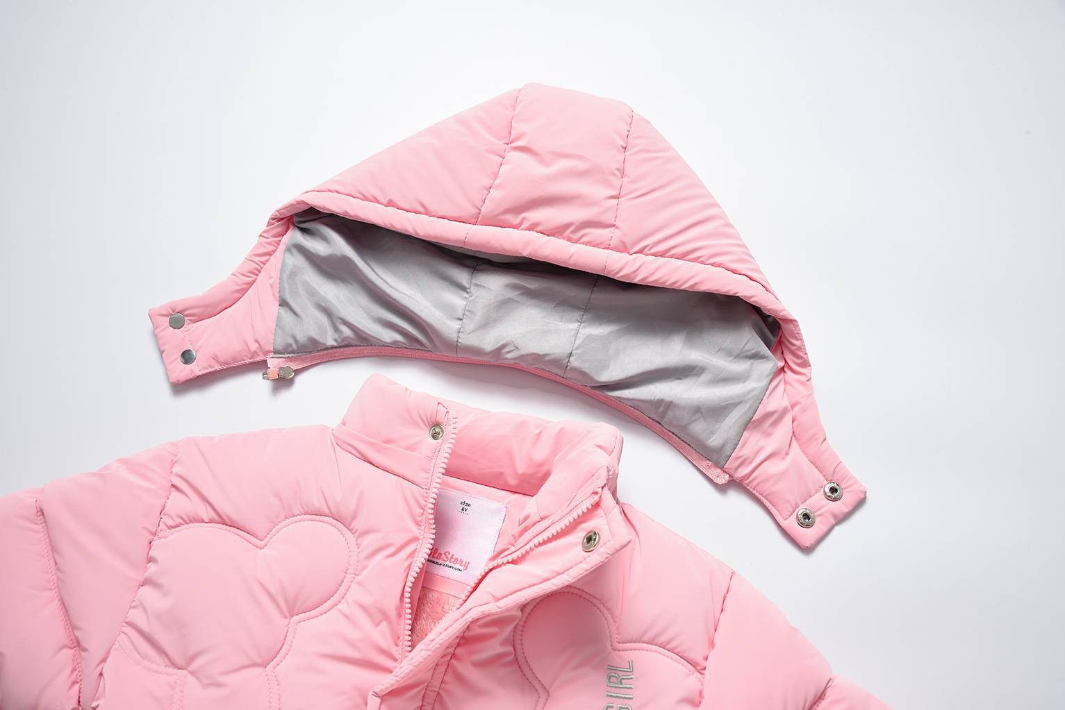GLO-STORY Winterjacke Glo-Story Kinder Mädchen Winterjacke Jacke mit Kapuze Gr. 104 bis 158