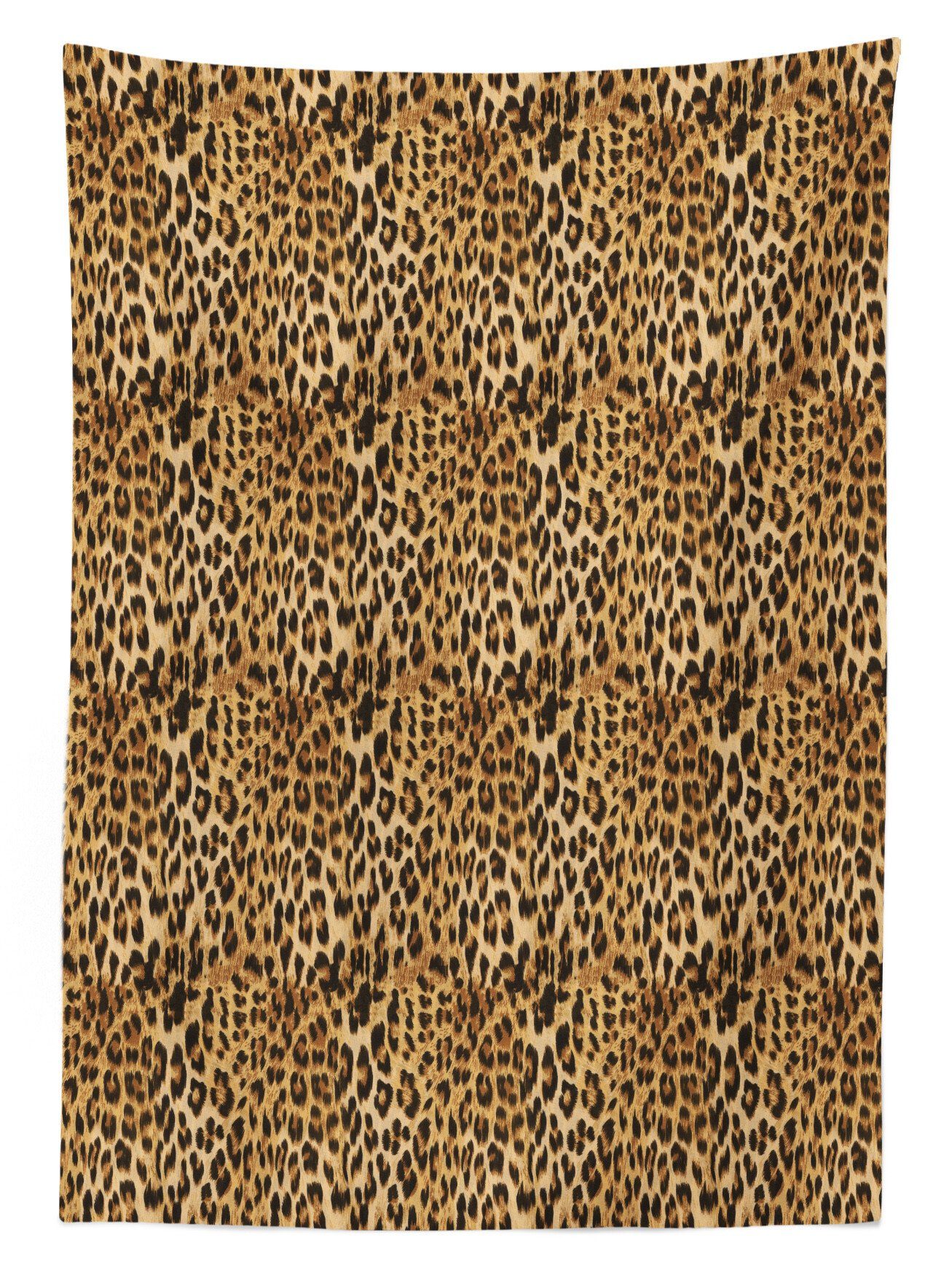 Klare Farben, Für Farbfest Braun Bereich Tischdecke Waschbar Leopard-Druck geeignet den Außen Abakuhaus