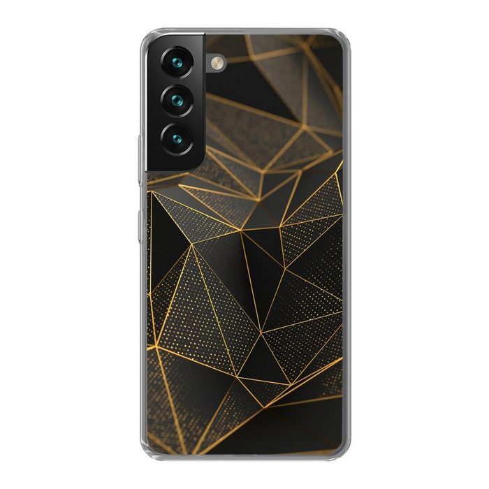 MuchoWow Handyhülle Abstrakt - Gold - 3D - Luxus - Kunst Phone Case Handyhülle Samsung Galaxy S22+ Silikon Schutzhülle