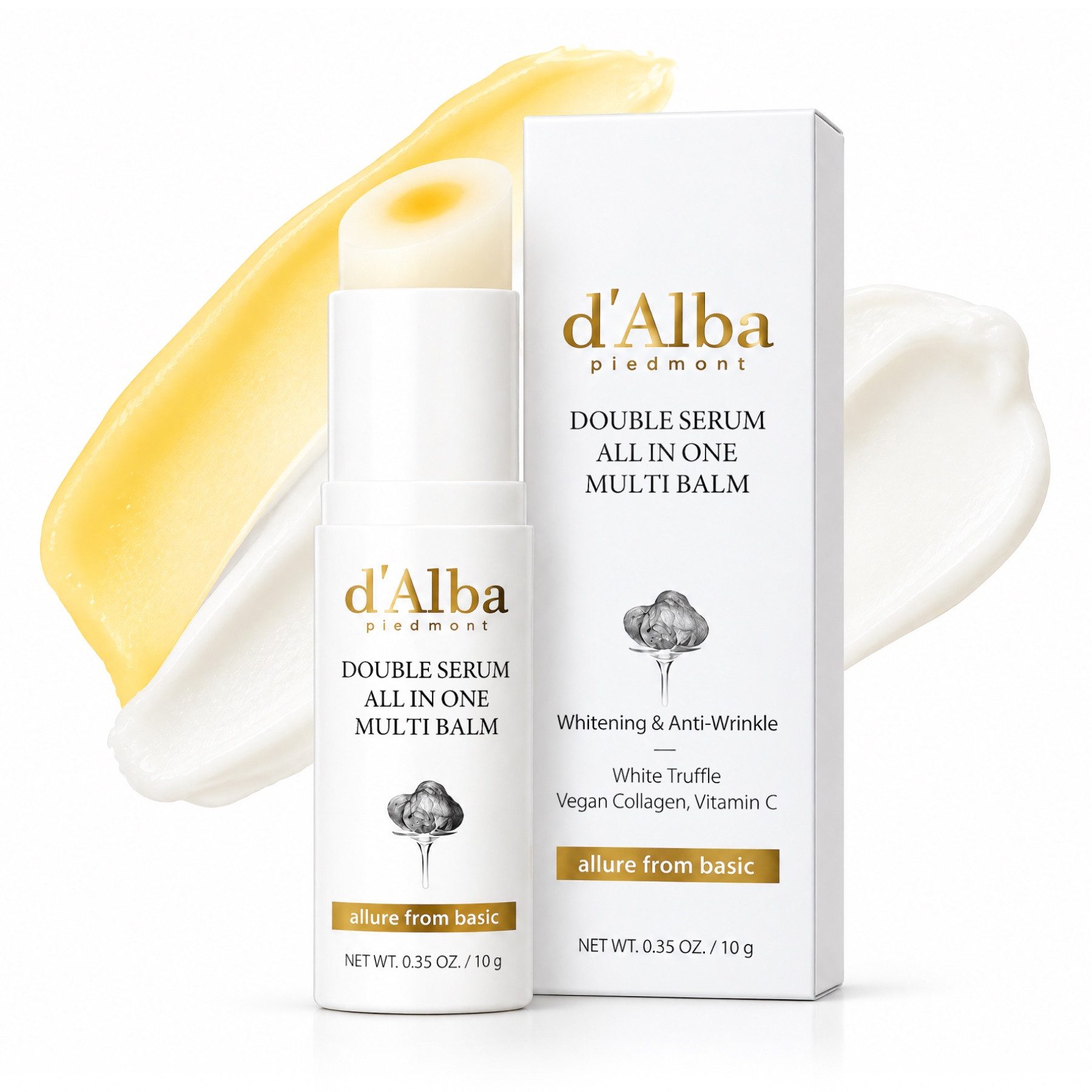 d'Alba Gesichtspflege Gesichtsbalm Anti Falten Serum Vitamin C Kollagen White Trüfflel, 1-tlg., Feuchtigkeitspflege, Straffheit, Vitamin C, Antioxidativ