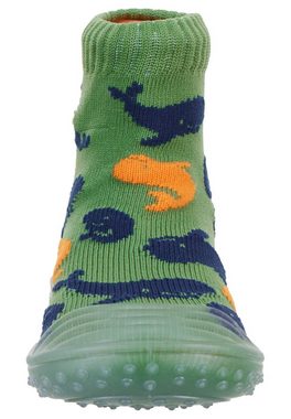 Sterntaler® Basicsocken Adventure-Socks Wale Adventure-Socks - Adventure Socks mit Wal Motiv grün- Abenteuersocken, Kinder Sockenschuhe mit transparenter Gummisohle - Adventure Socken - schnelltrocknend