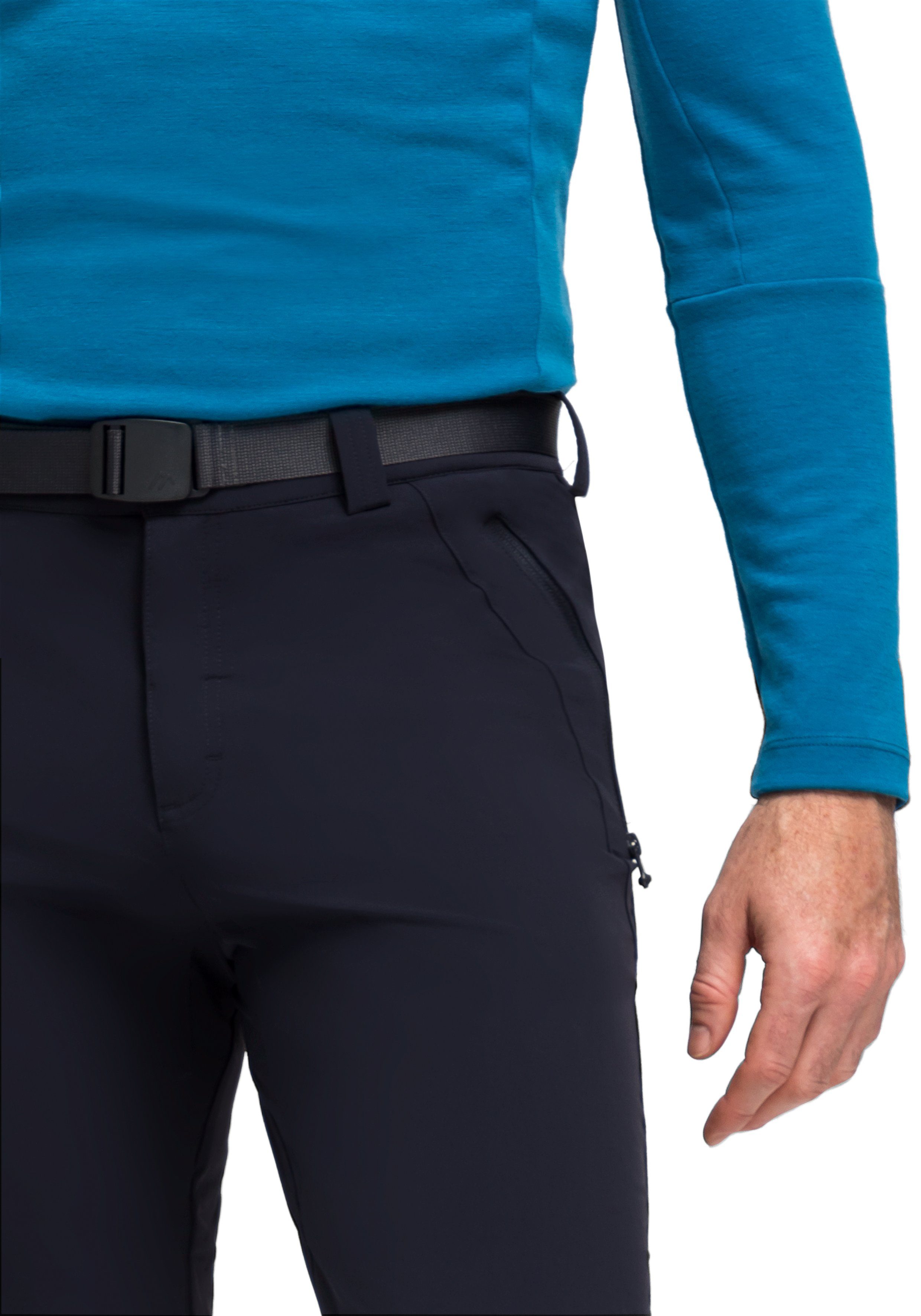 Maier dunkelblau Sports schnelltrocknend Elastische Funktionshose Trekkinghose, Naturno