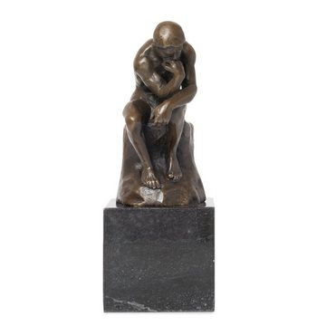 Moritz Skulptur Bronzefigur Der Denker, Bronzefigur Figuren Skulptur für Regal Vitrine Schreibtisch Deko