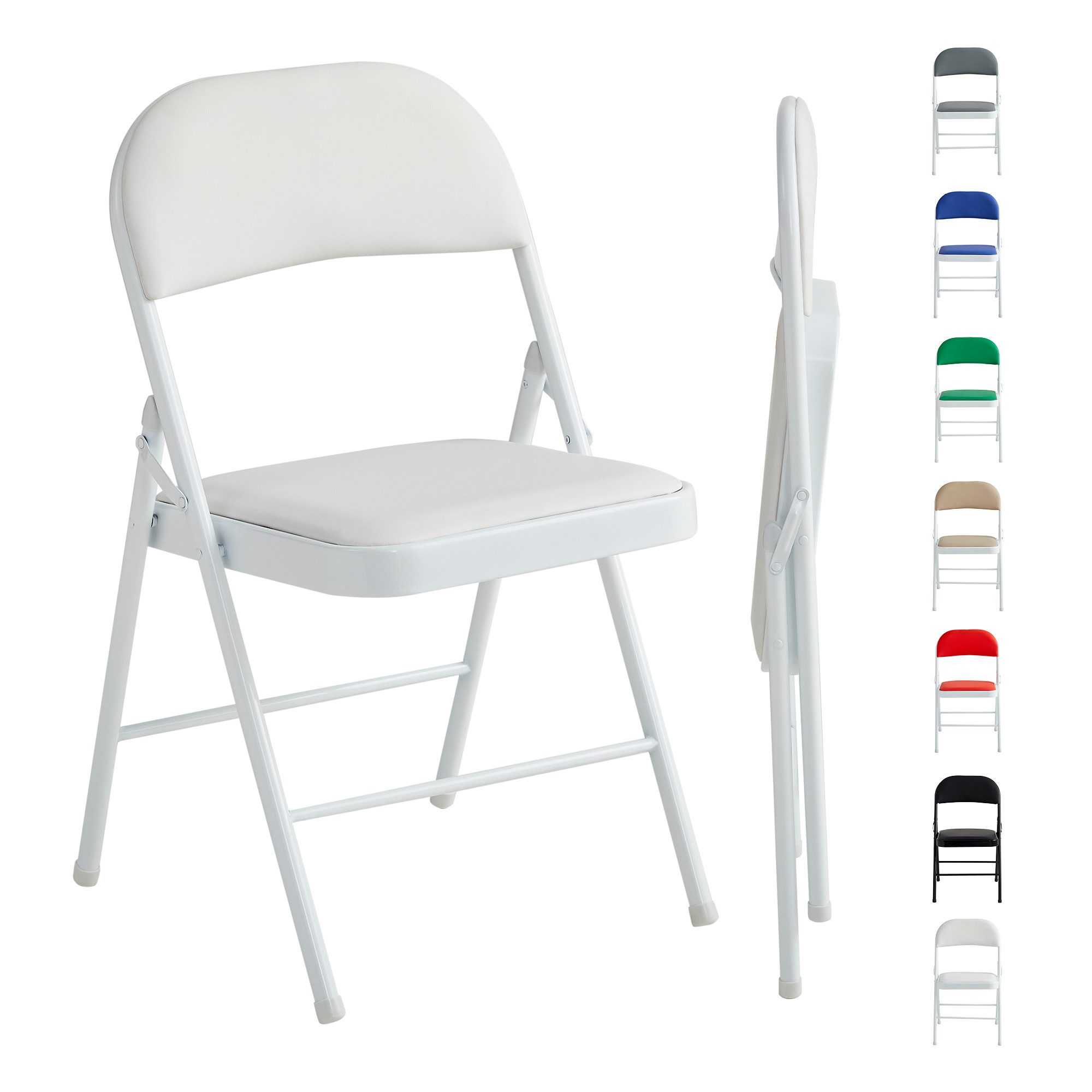 MCC direct Klappstuhl Kunstleder Klappstuhl gepolstert im 1er, 2er, 4er und 6er Set (1 St)