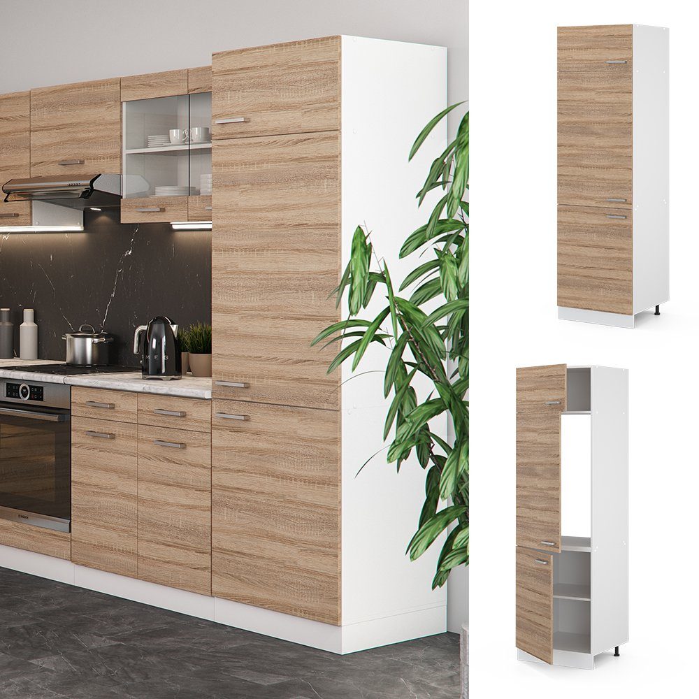 Vicco Kühlumbauschrank R-Line, Sonoma/Weiß, 60 cm günstig online kaufen