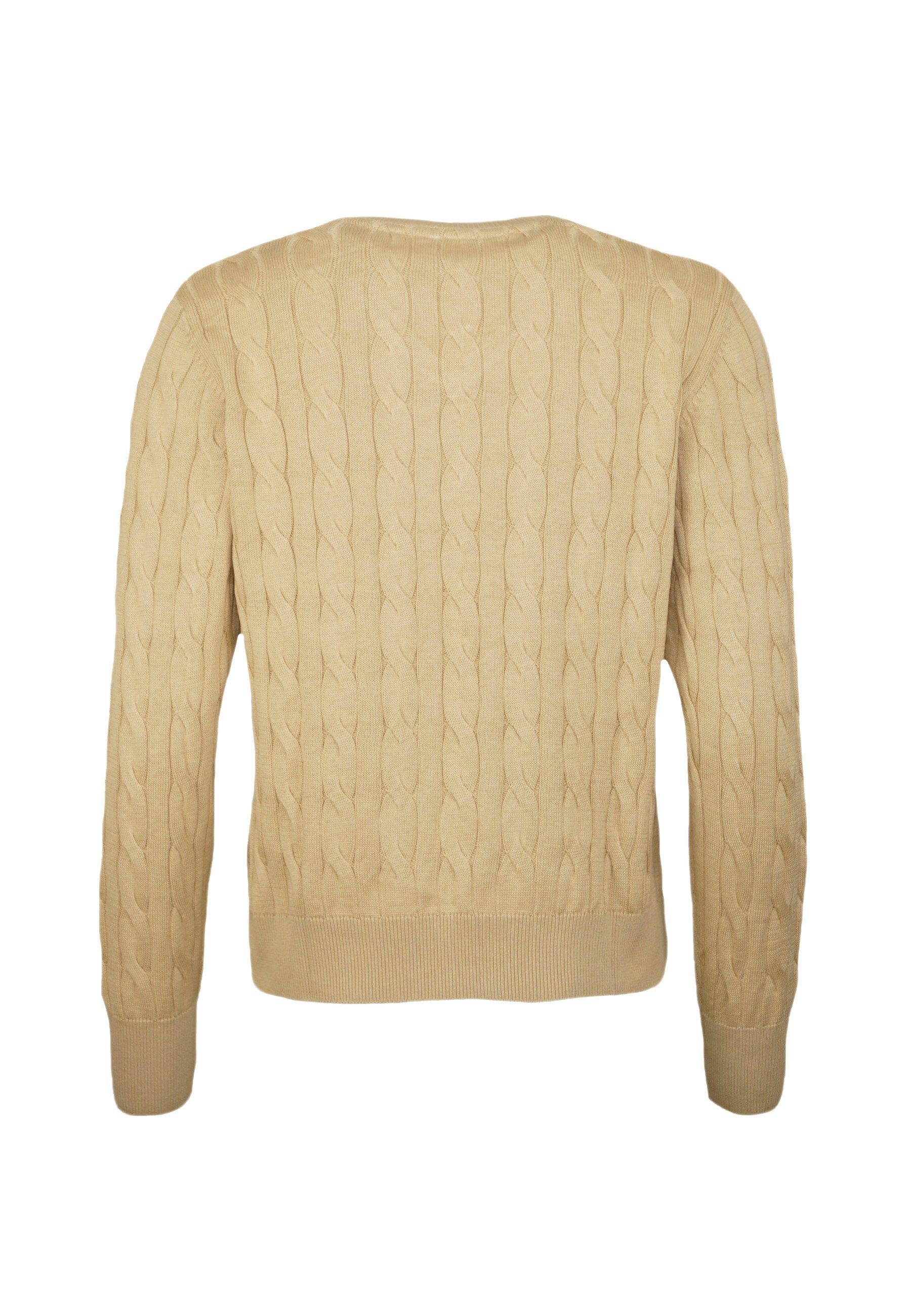 U.S. Polo Assn. Sweatshirt Shirt Pullover Cable V-Neck (1-tlg)