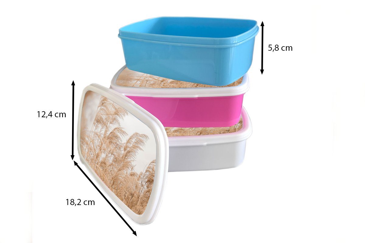 Maserung Kinder und Lunchbox Brotdose, für - Brotbox Kunststoff, Pastell und Erwachsene, (2-tlg), für Mädchen MuchoWow Jungs - Stilleben, weiß