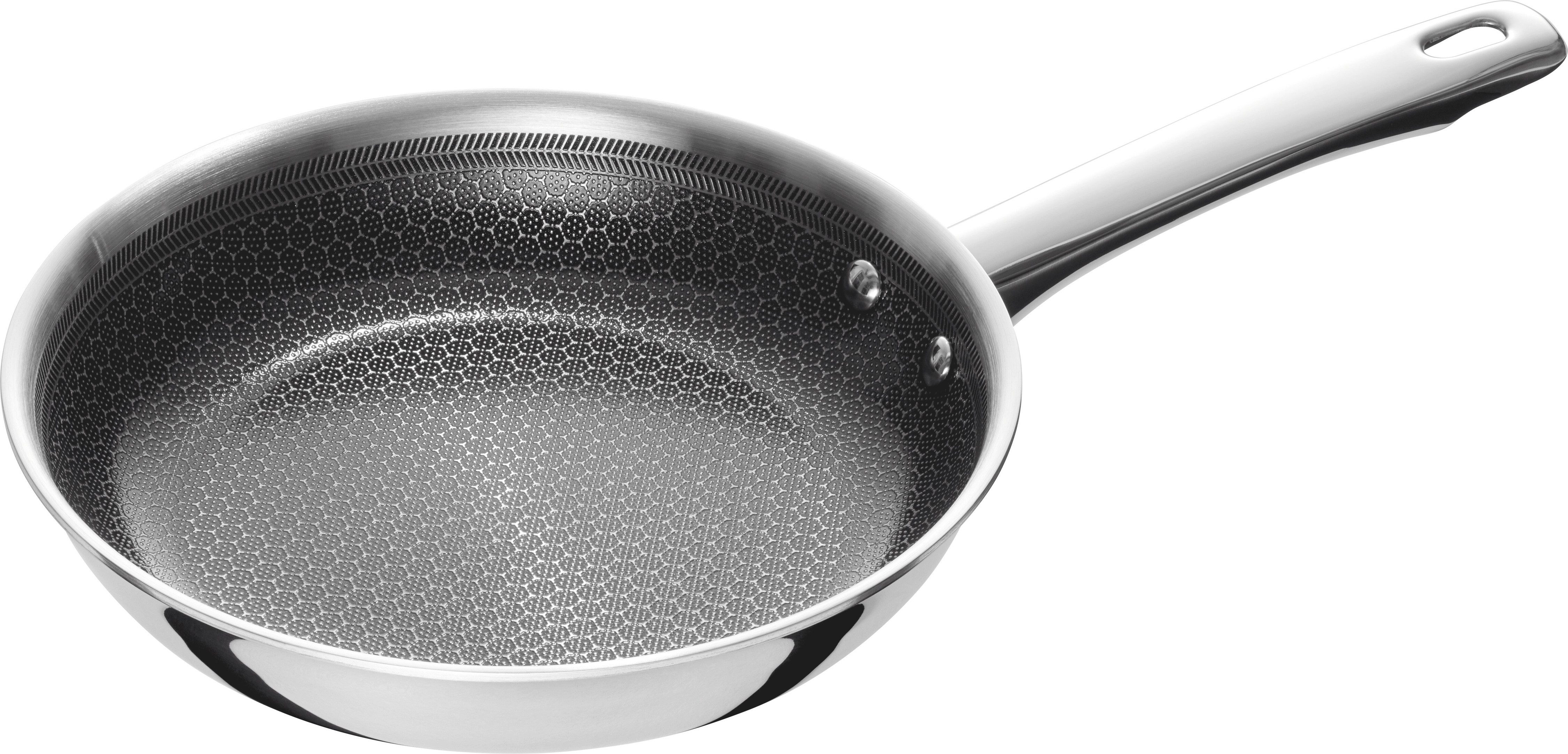 HENCKELS by ZWILLING Bratpfanne Valley, Edelstahl (1-tlg), Keramikbeschichtung, Soft-Touch-Griffe, fettarmes Braten, Edelstahl