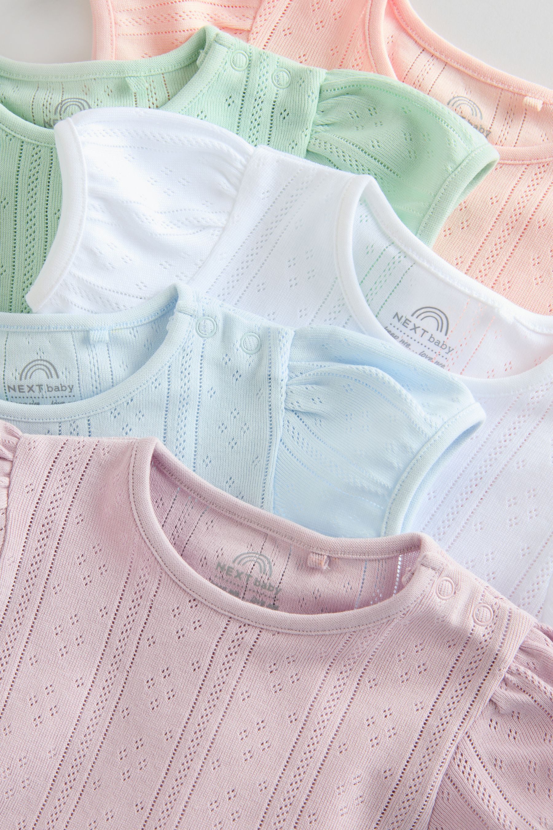 Next T-Shirt-Body Kurzärmelige Babybodys 100 % Baumwolle, 5 Stk. (5-tlg)