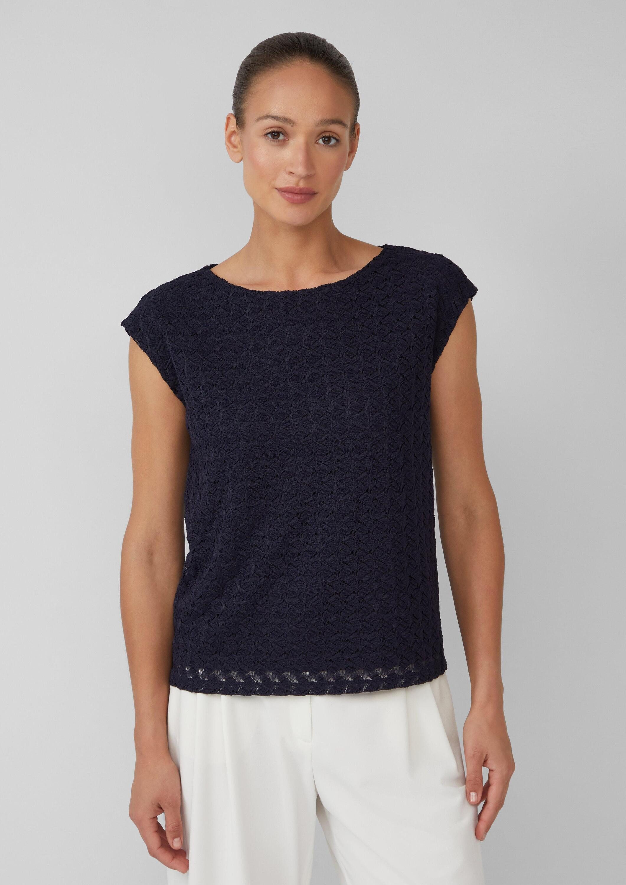 s.Oliver Muskelshirt T-Shirt Ärmelloses Shirt aus Strickjersey mit U-Boot-A günstig online kaufen