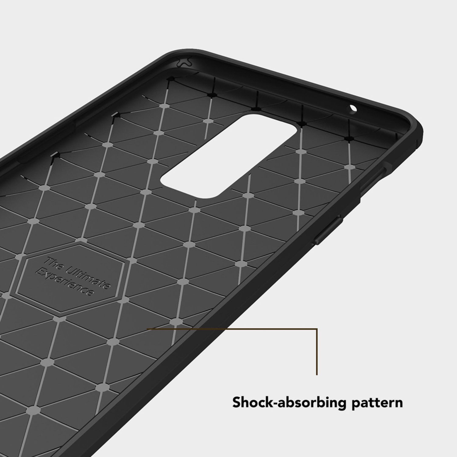Nalia Smartphone-Hülle OnePlus 6 16 cm (6,28 Zoll), Carbon Look Silikon Hülle / Matt Schwarz / Rutschfest / Karbon Optik