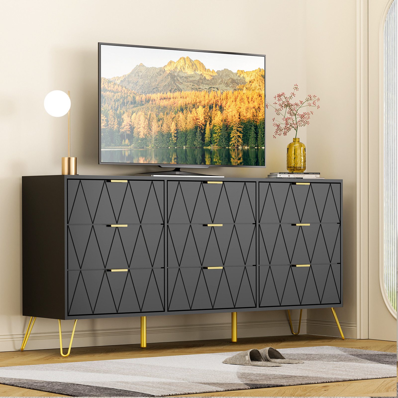 UEV Schlafzimmer-Set 3er-Set Schlafzimmermöbel, Möbelset im skandinavischen günstig online kaufen