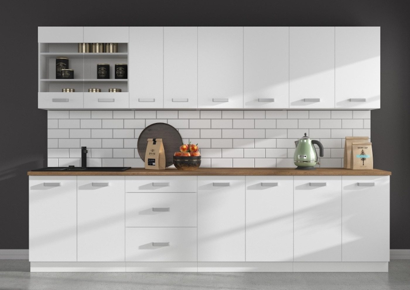 ROYAL24_MARKT Küchenzeile - Glanz und Raffinesse erleben, Top Qualität - Modernes Design - Feinste Materialien.