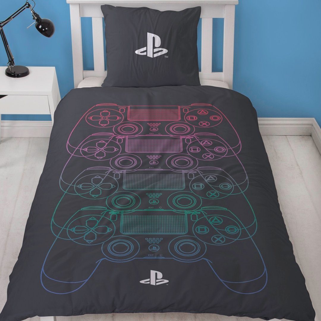 MTOnlinehandel Bettwäsche PlayStation 5 135x200 + 80x80 cm, 100 % Baumwolle günstig online kaufen