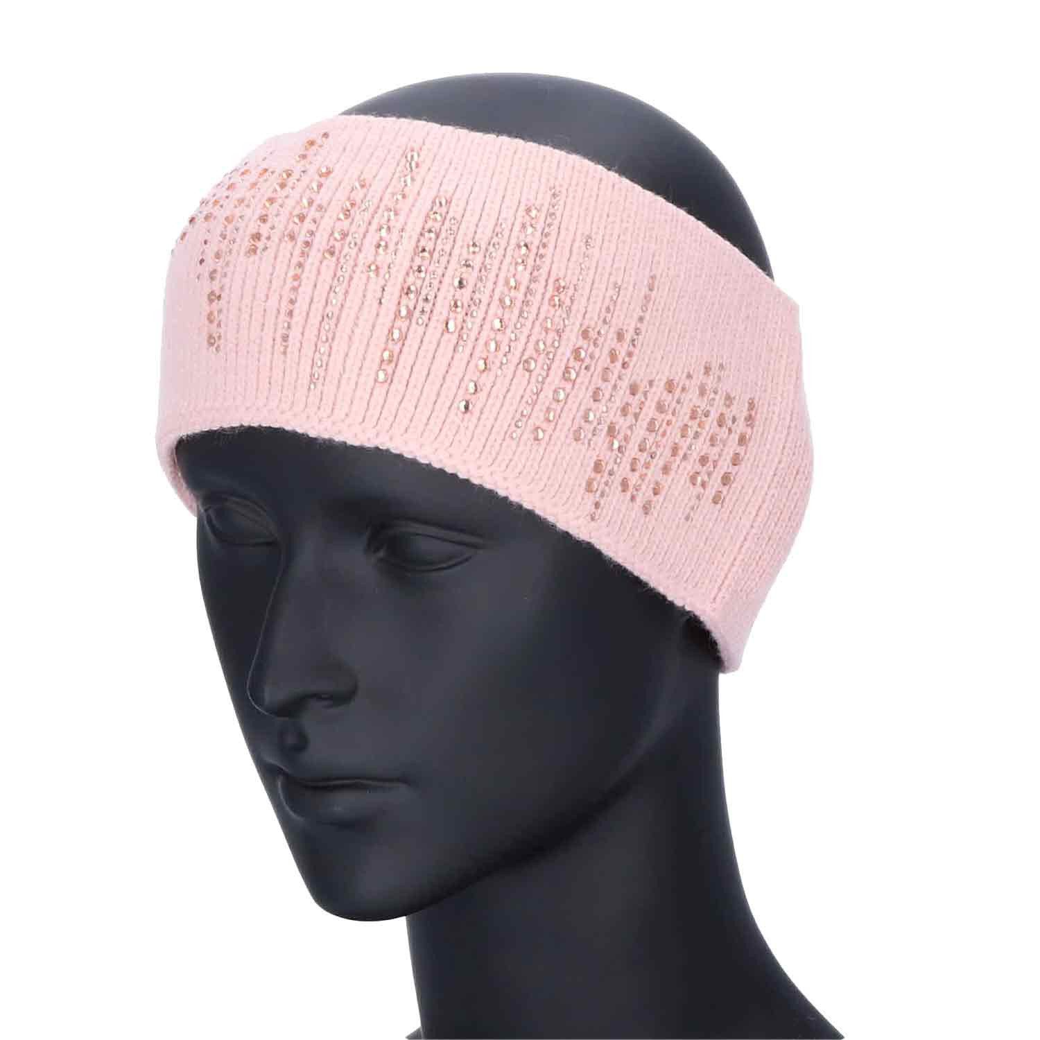 Antonio Strickmütze Antonio Strick Stirnband mit Pailletten pink (1-St) günstig online kaufen