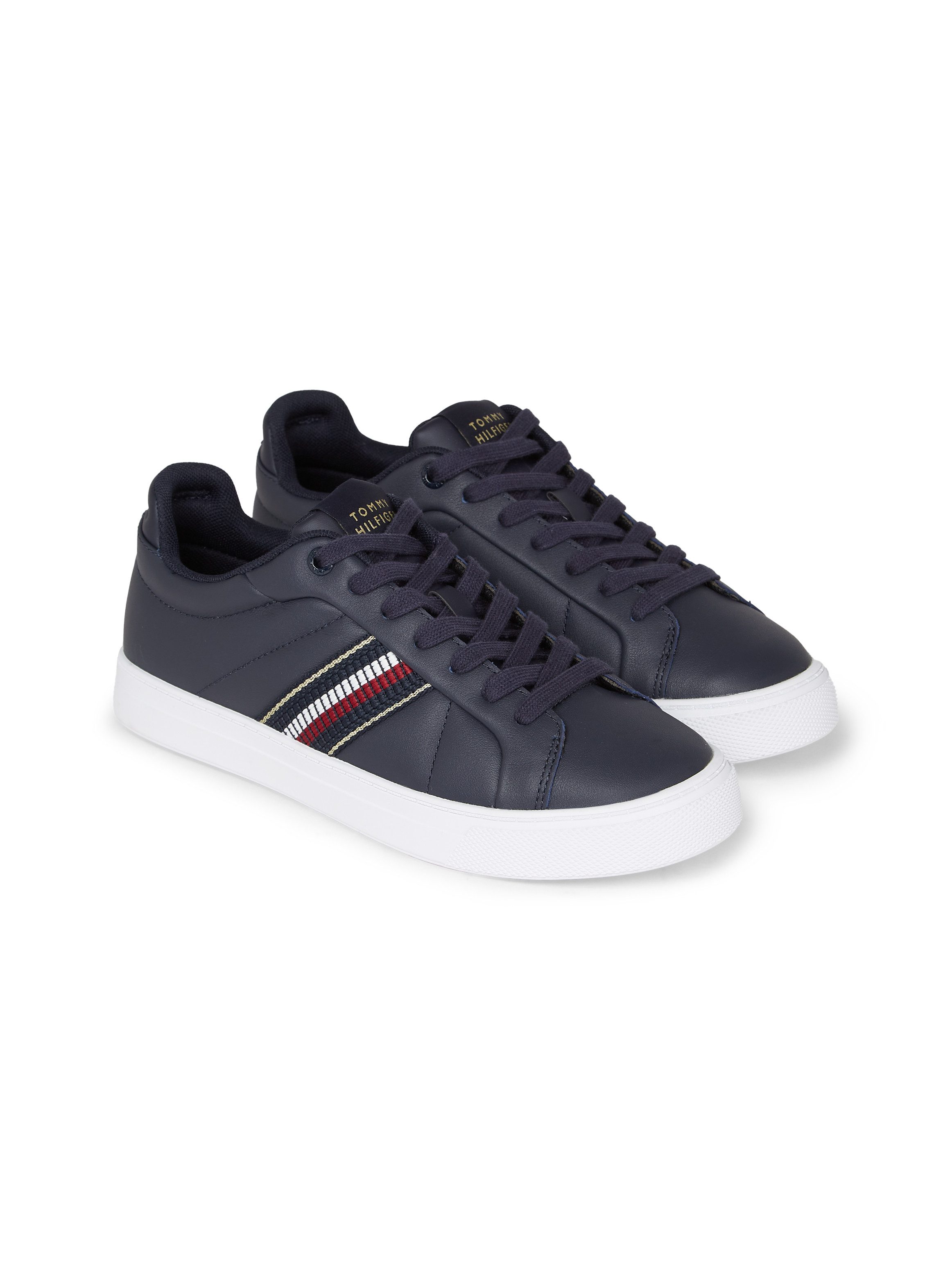 Tommy Hilfiger ICON COURT SNEAKERS STRIPES Plateausneaker, Schnürschuh, Fre günstig online kaufen