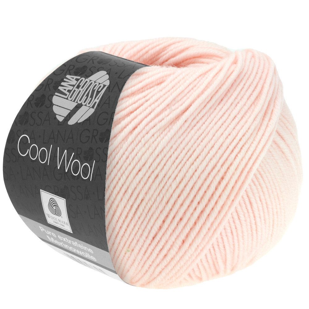 LANA GROSSA COOL WOOL pflegeleichtes Strickgarn extrafeine Merinowolle Häkelwolle, 160 m (Strickgarn aus extrafeiner Merinowolle, kuschelig weich und pflegeleicht), 50 g