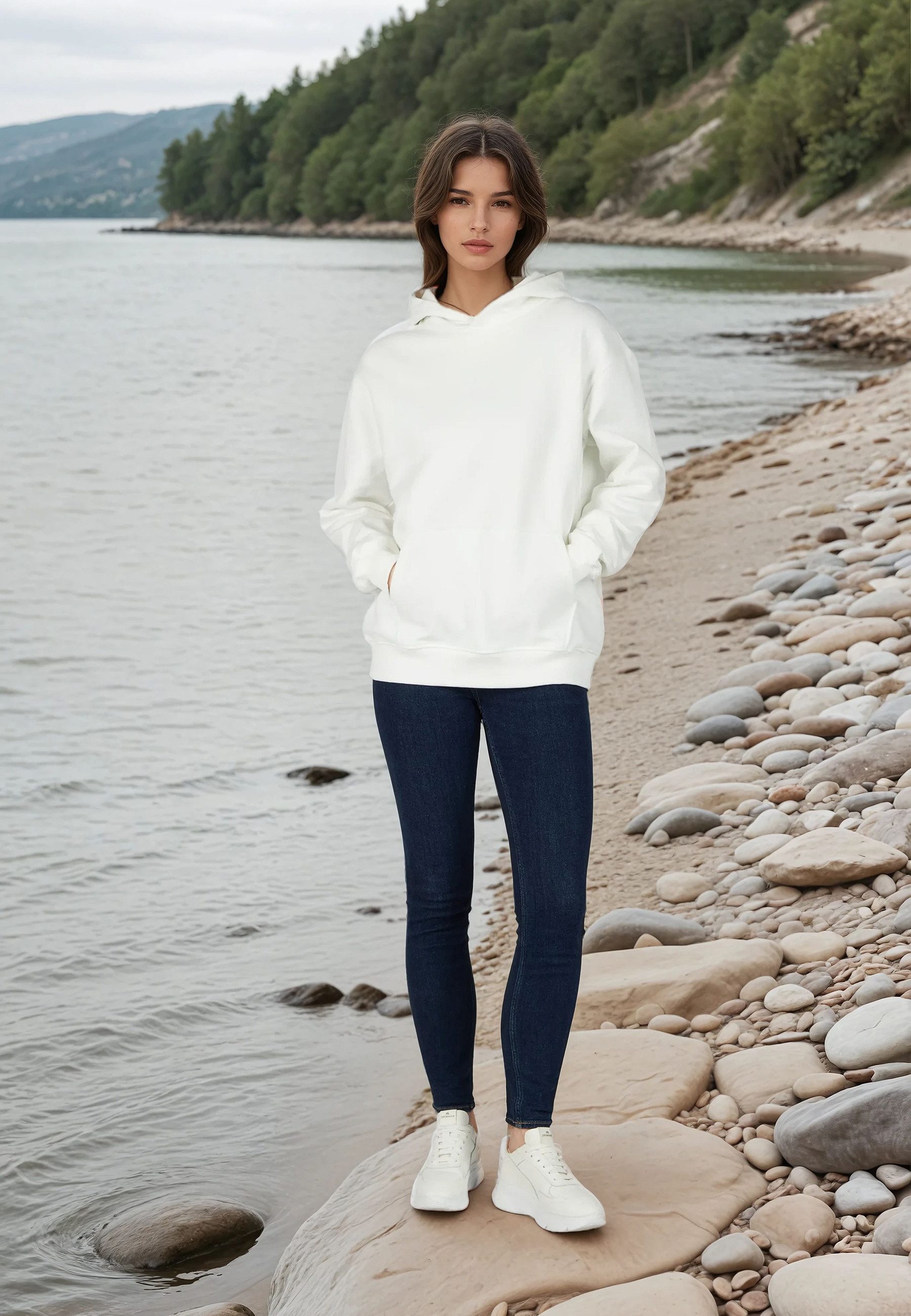 salzhaut Hoodie TIEREN Damen Oversized salzhaut Kapuzenpullover – bequemer Fit und nordisch klares Design