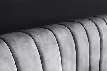 riess-ambiente Polsterbett AMSTERDAM 180x200cm grau (Einzelartikel, 1-tlg), Schlafzimmer · Samt · Metall · Gäste · Polster · Kingsize · Design