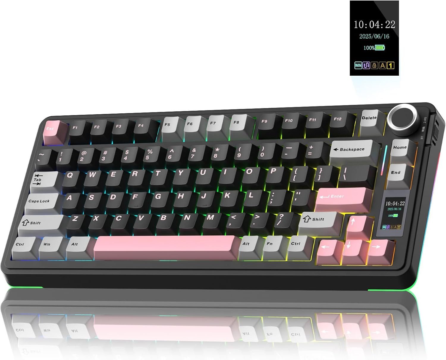 nsihing AULA S75 PRO Mechanische Tastatur, 75%, Hot Swap, Knopf, RGB Gaming-Tastatur