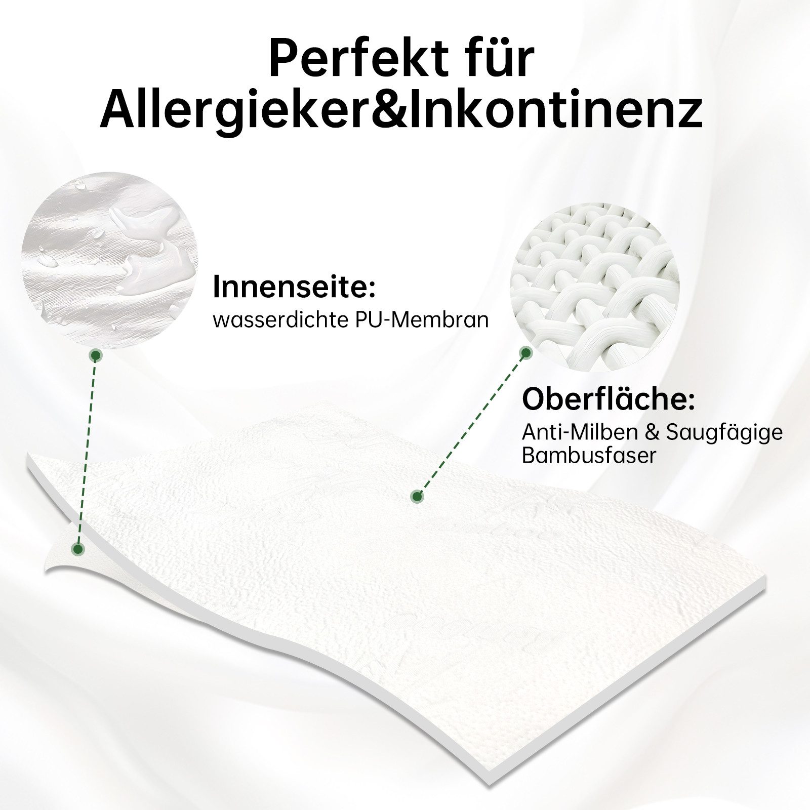 Matratzenschutzbezug wasserdichte Matratzenschoner,360°Gummiband matratzenb günstig online kaufen