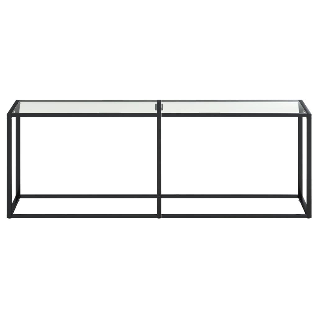 furnicato Beistelltisch Konsolentisch 220x35x75,5 cm Hartglas (1-St) Transparent