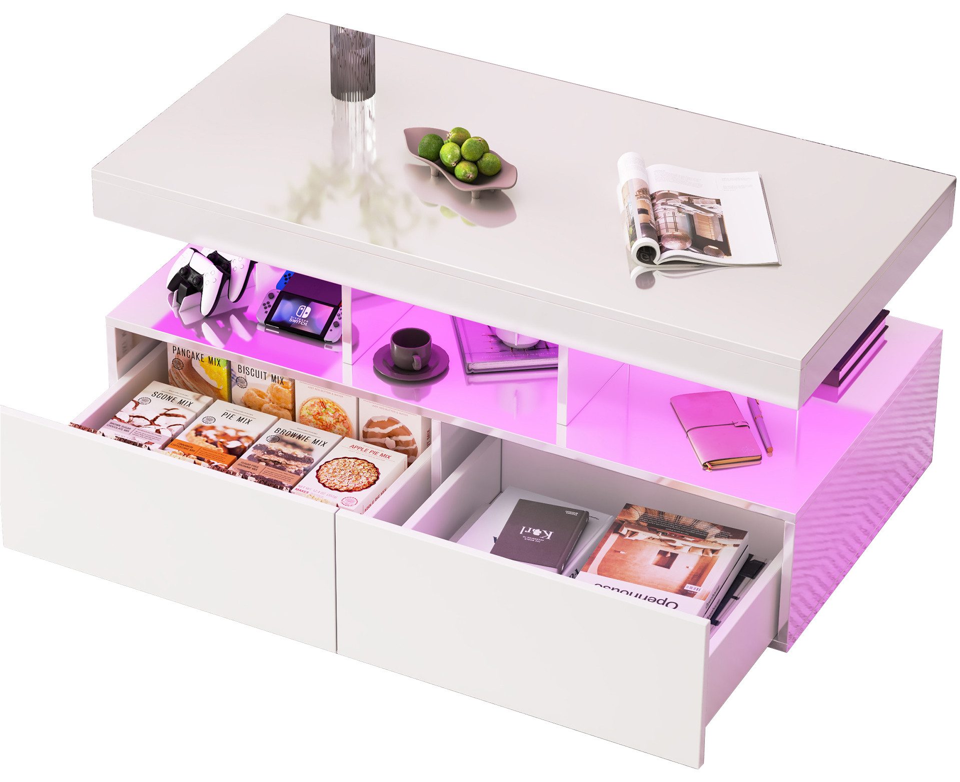 FUROKOY Couchtisch Kaffeetisch Beistelltisch Wohnzimmer Wohnzimmertisch günstig online kaufen