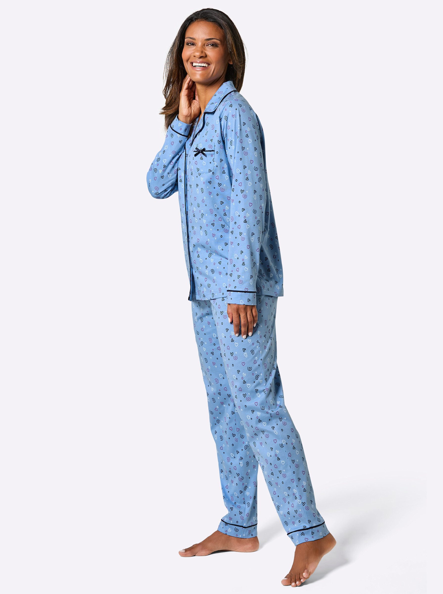 Witt Schlafanzug Pyjama Langarm