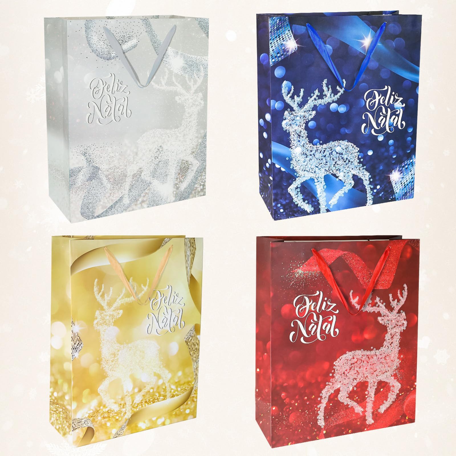 M&W DAS DESIGN Упаковочная бумага Geschenktüten Бумагаtüten Weihnachtliche 32 x 26 x 10 (HxBxT) 12er