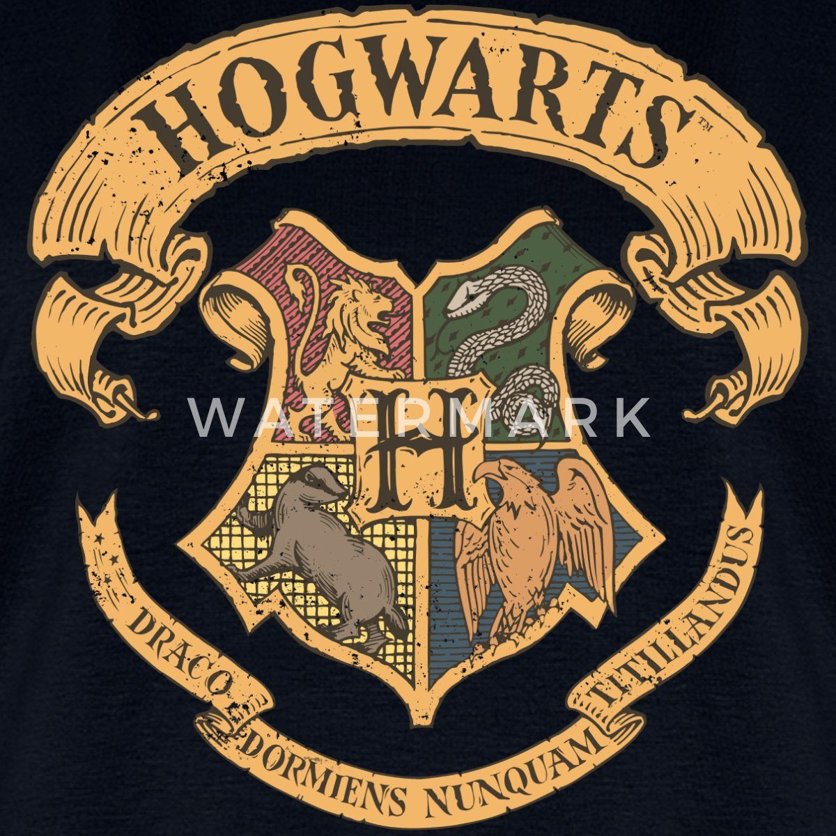 Spreadshirt T-Shirt Harry Potter Hogwarts Wappen Frauen Premium T-Shirt (1-tlg)