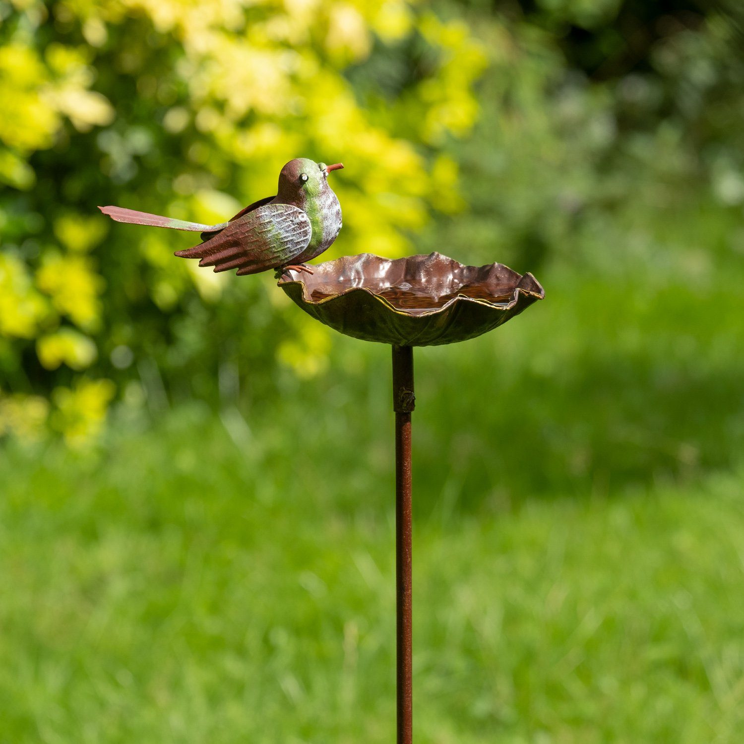 Moritz Gartenstecker Vogeltränke mit grünem Vogel günstig online kaufen