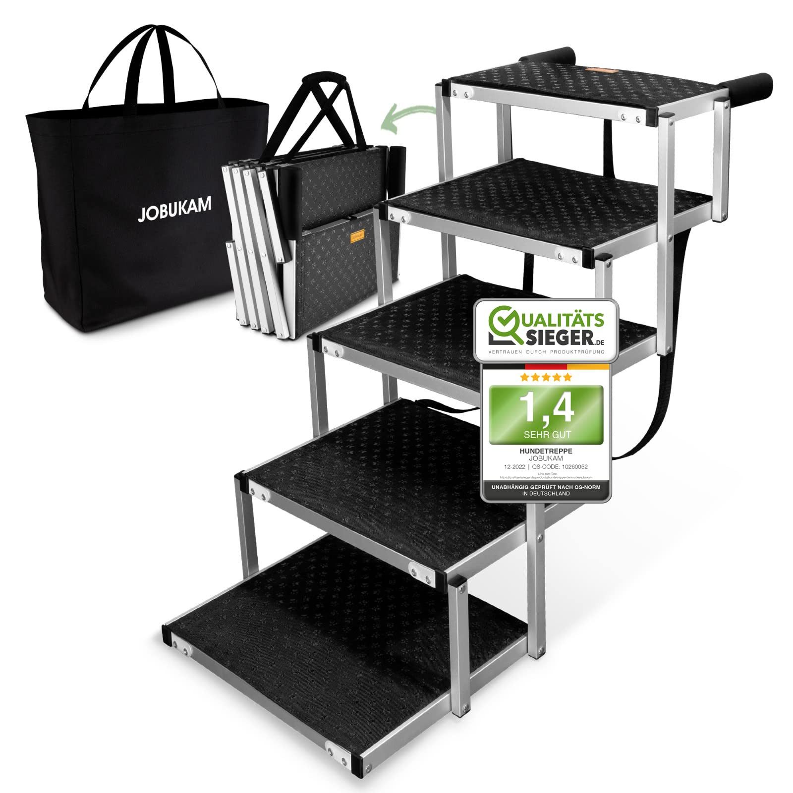 JOBUKAM Hunderampe Hundetreppe Auto - Große Hunde bis 70kg - Extra Stabile günstig online kaufen