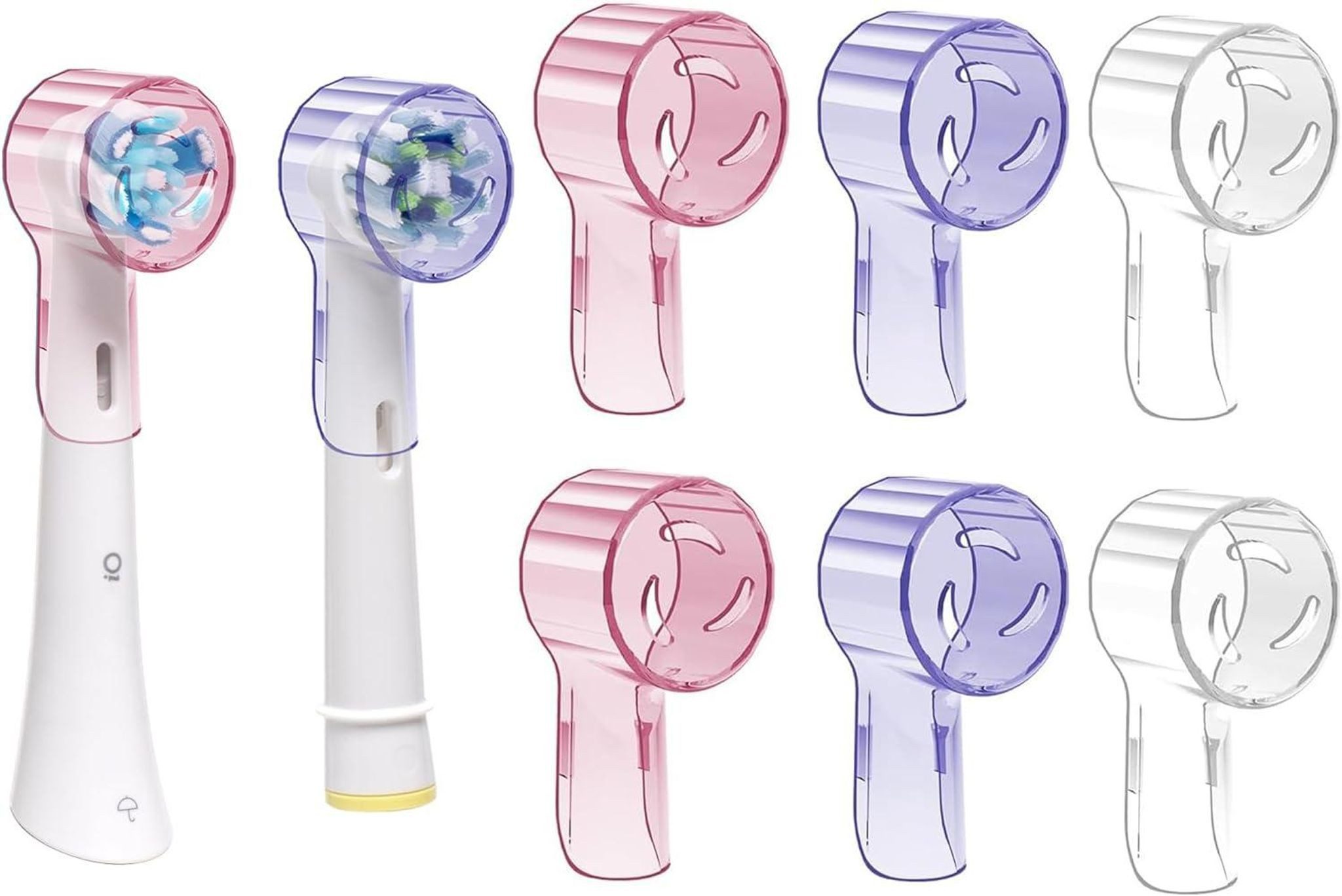 FELIXLEO Aufsteckbürsten 6er Schutzkappen für Oral B iO Elektrische Zahnbürstenköpfe Bunt