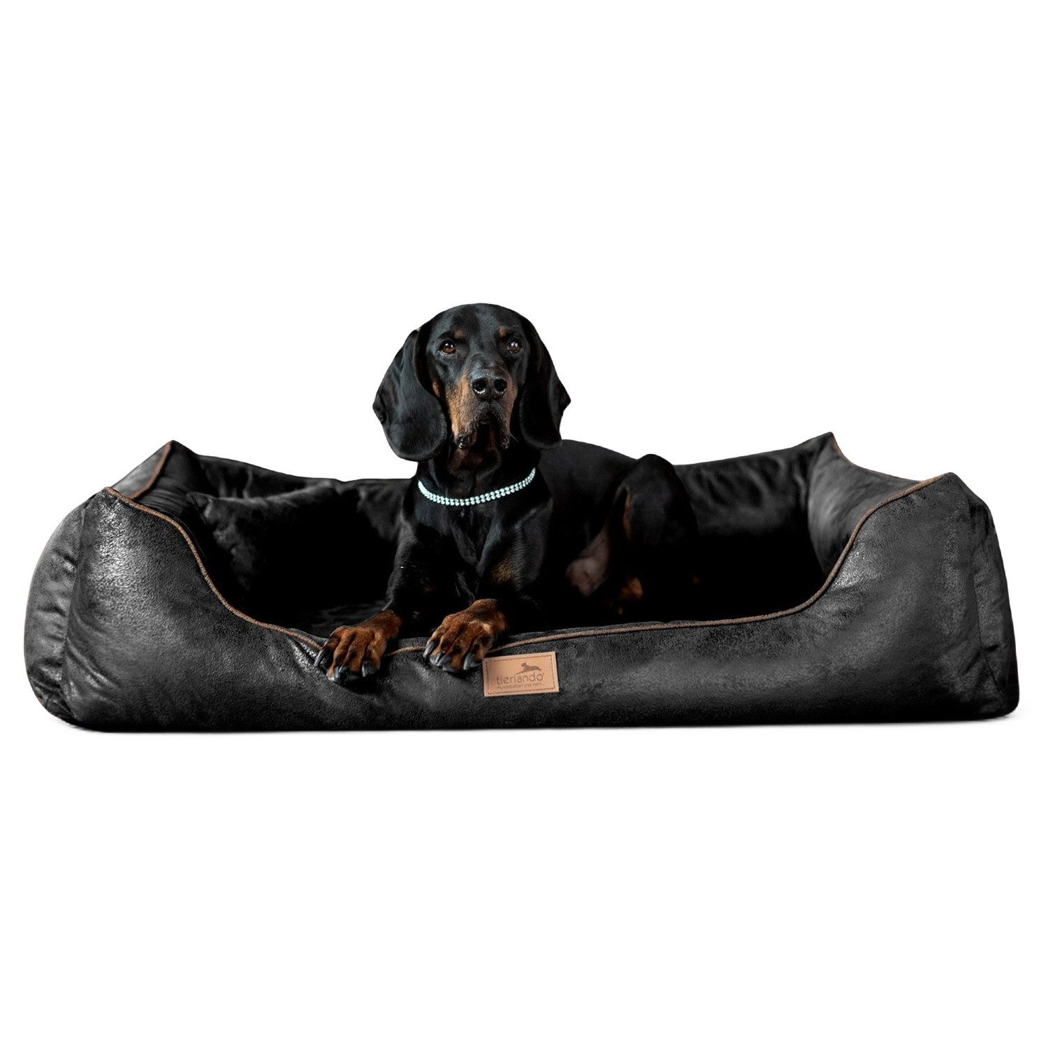 Tierbett Orthopädisches Hundebett ALBERTO ORTHO Velours Vintage