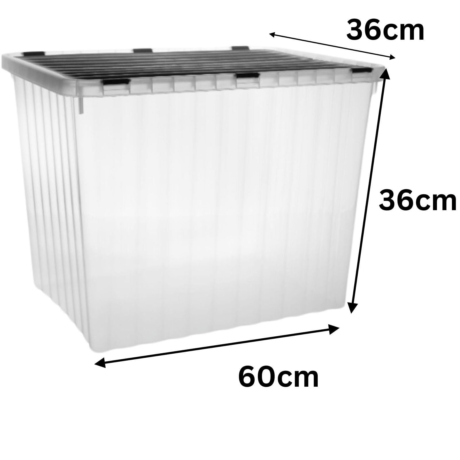 Centi Aufbewahrungsbox Große Aufbewahrungsbox mit Deckel 50L stapelbar (4er günstig online kaufen