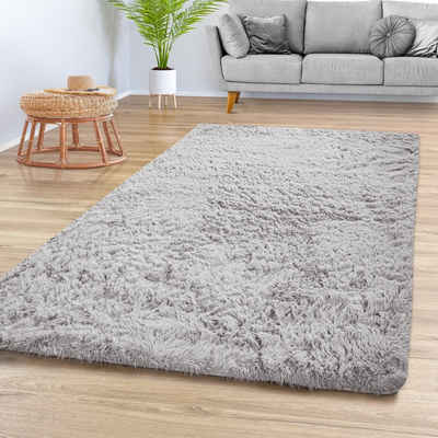 Hochflor-Teppich Teppich Wohnzimmer Hochflor Langflor Shaggy Weich, TT Home, rechteckig, Höhe: 37 mm