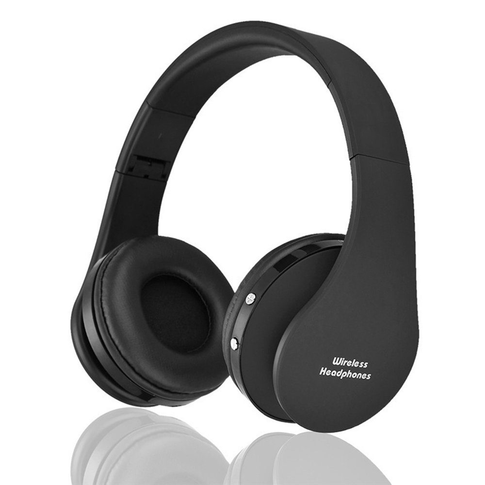 GelldG Bluetooth Kopfhörer Over Ear, Kabellose Kopfhörer, HiFi Stereo Bluetooth-Kopfhörer schwarz