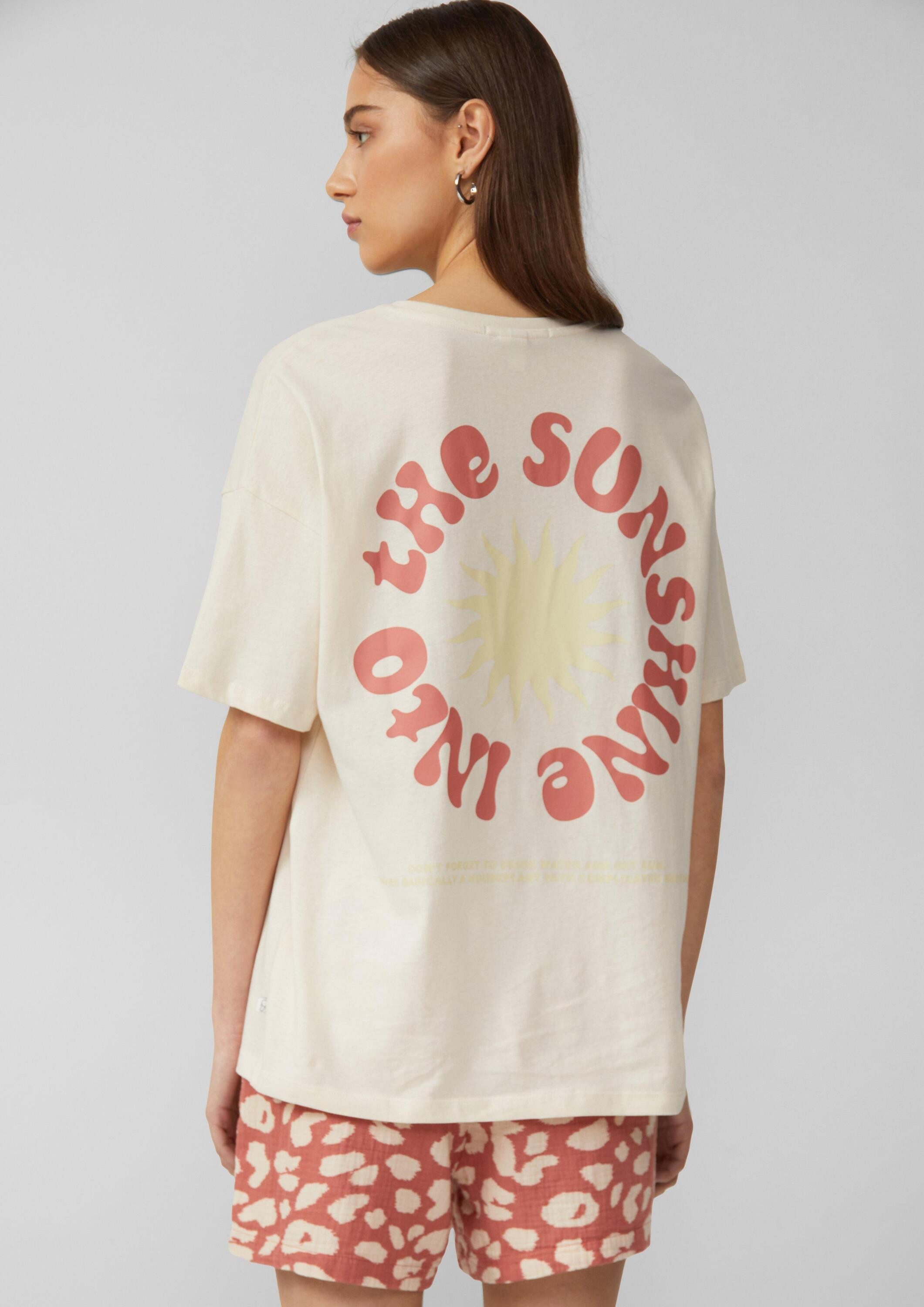 QS Kurzarmshirt T-Shirt Baumwollshirt mit Rückenprint günstig online kaufen