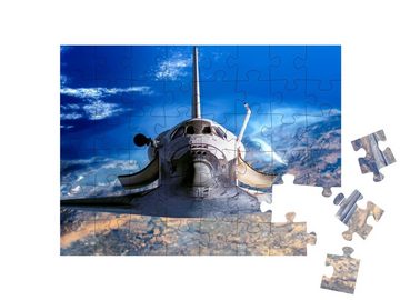 puzzleYOU Puzzle Space Shuttle fliegt in den Weltraum, 48 Puzzleteile, puzzleYOU-Kollektionen