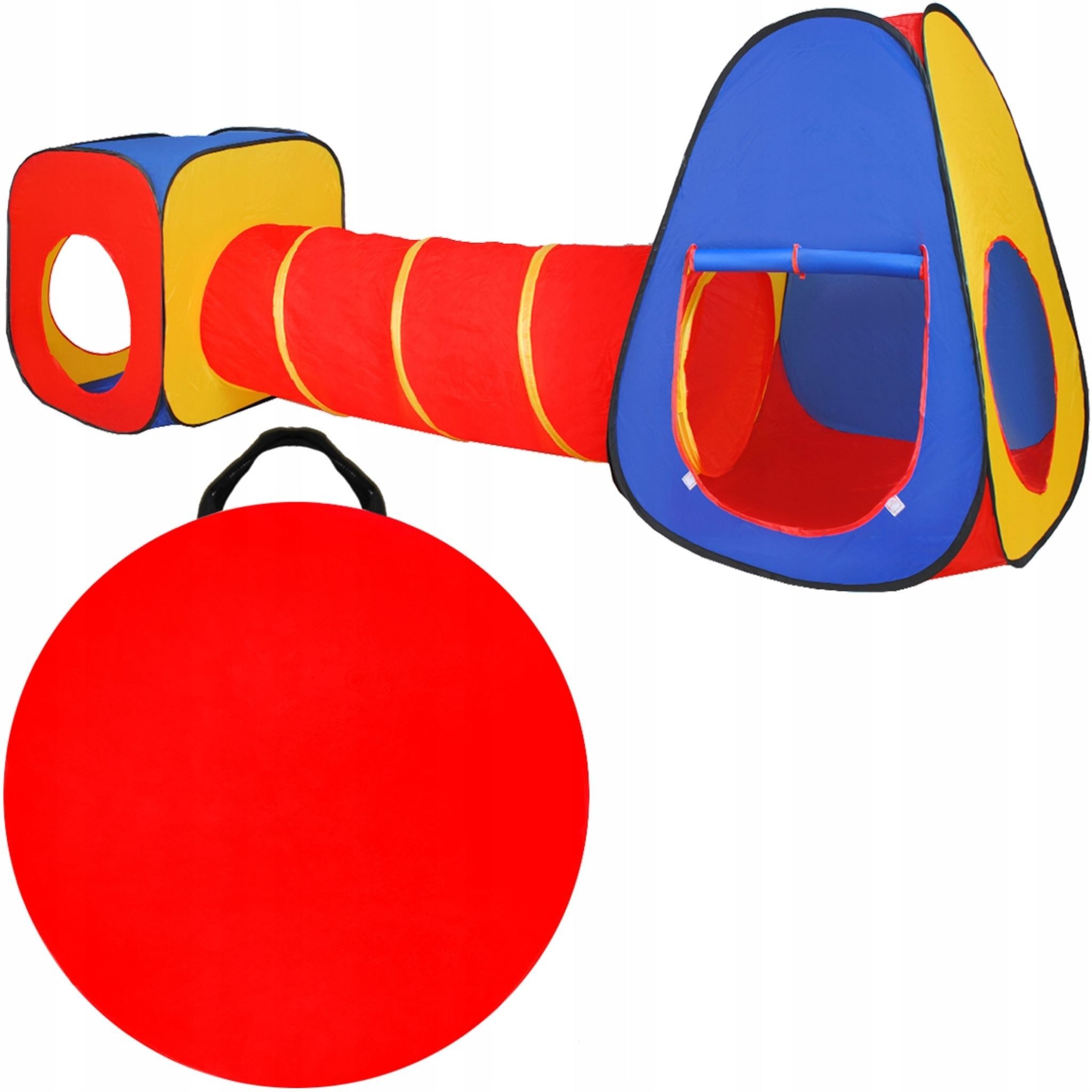 KRUZZEL Tipi-Zelt 3-in-1 Kinderzelt Tipi Wigwam Spielhaus + Tunnel