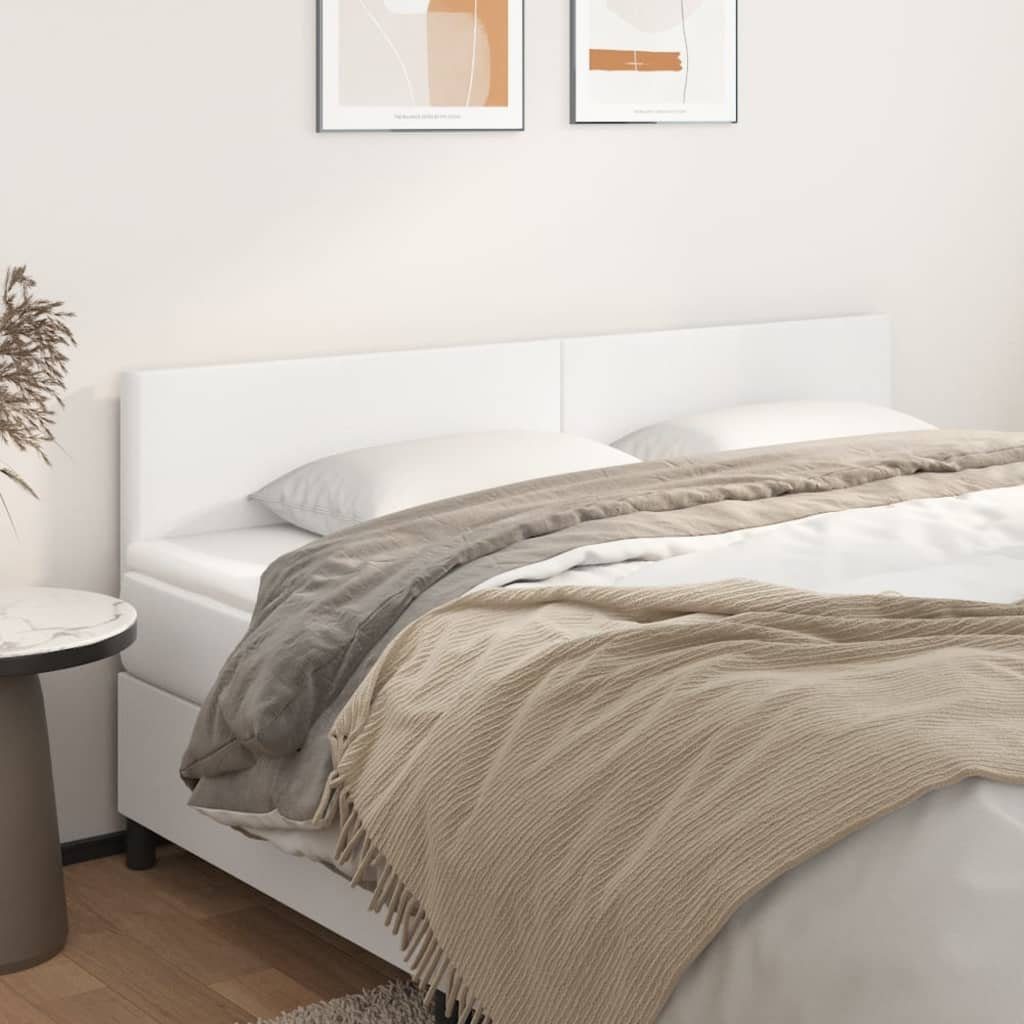 vidaXL Bett Kopfteile Weiß 180x5x78/88 cm Kunstleder (1-tlg)