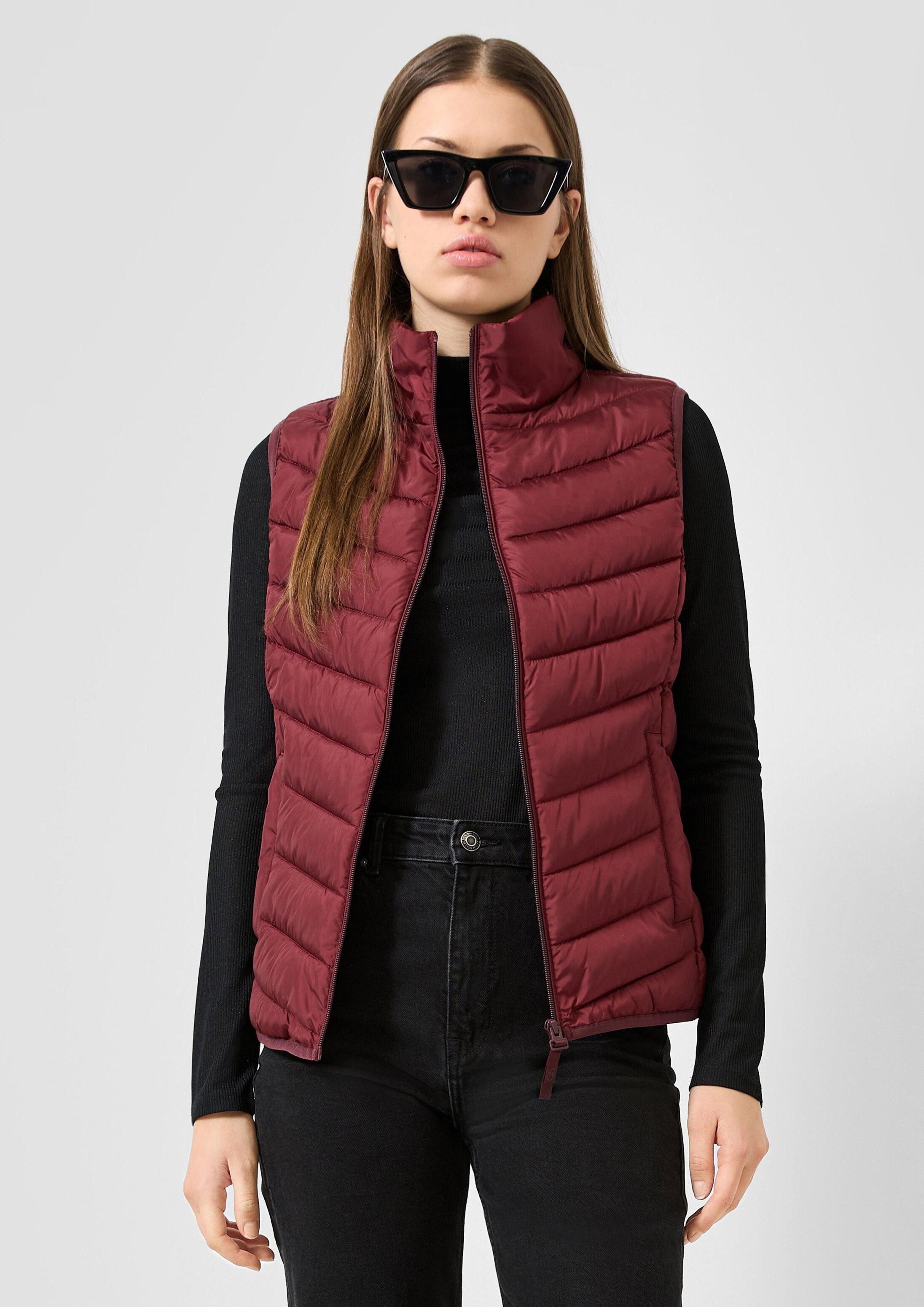 QS Outdoorjacke Outdoor-Weste Gesteppte Weste mit Stehkragen