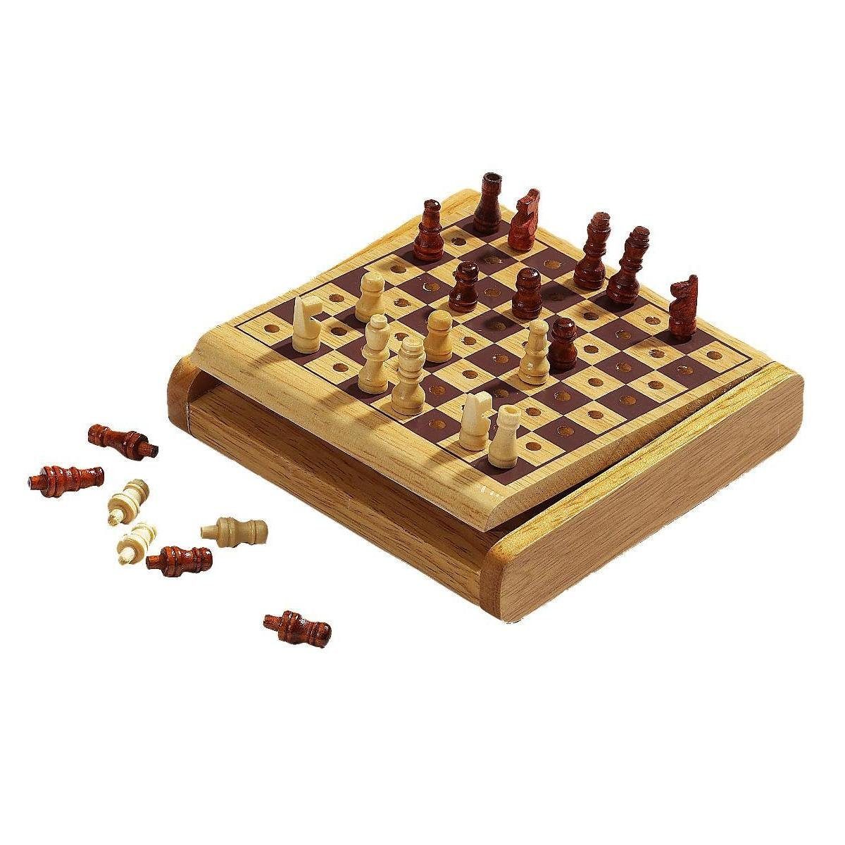 Philos Spiel, Familienspiel Schach, Reisespiel, Brettspiel, für 2 Spieler, ab 6 Jahren
